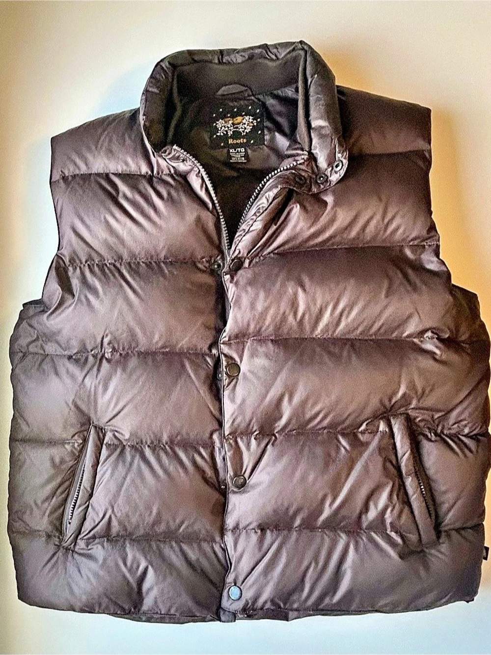 Roots Canada Heritage Down-Filled Puffer Vest Men's XL - Excellent Condition
